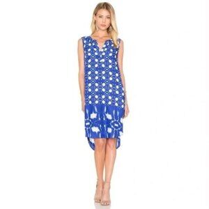 Velvet by Graham and Spencer Sleeveless Blue Bonita Atlantis Shift Dress Small